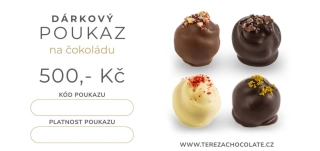 Dárkový poukaz na čokoládu v hodnotě 500,- Kč